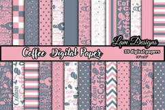 coffee digital papers, Coffee pattern, Coffee printables. Product Image 1
