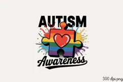 AUTISM Awareness PNG, Autism Sublimation PNG Product Image 2