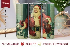 Christmas Tumbler Design, Santa Claus Sublimation Tumbler Product Image 1