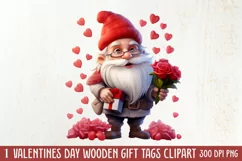 Cute Valentine Gnome Clipart, Gnome Clipart, Cute Gnome Product Image 4
