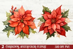 Christmas Wreath Clipart, Christmas Wreath Clipart Product Image 2