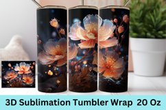 3D Flowers Tumbler Wrap | 20oz Skinny Tumbler | 3D Flowers Product Image 1