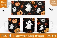 Halloween Mug Wrap Design, Pumpkins Coffee Mug Design Product Image 1