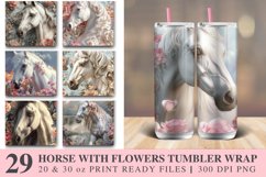 3D Horse with Flowers Tumbler wrap Bundle Product Image 1