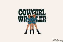 COWGIRL WRANGLER PNG, Pinup Cowgirl Sublima Product Image 1
