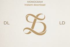DL LD Wedding Monogram Logo | Elegant Initials Vector Product Image 1
