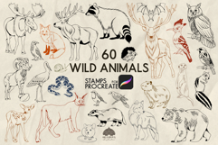Wild animals Procreate Stamps Product Image 1