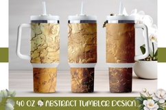 Gold Tumbler Wrap, Gold 40 Oz Tumbler Sublimation Product Image 1