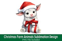 Christmas Farm Animals Sublimation PNG Bundle Product Image 2