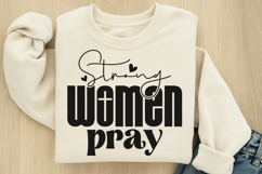 Strong women pray SVG Product Image 2