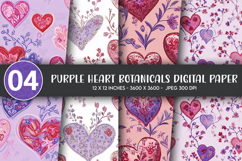 Purple Heart Botanicals Digital Paper Product Image 1