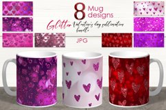 Valentines Sublimation Mug glitter design Bundle, JPG Product Image 1