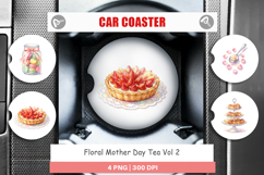 Floral Mother Day Tea Car Coaster Product Image 1