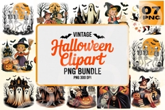 Vintage Halloween Clipart Bundle Product Image 1