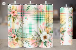 4 Summer Tartan Tumbler Wrap Sublimation, 20 oz Product Image 2