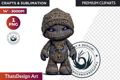 Voodoo doll Halloween Clipart, black Magic gothic witchcraft Product Image 1