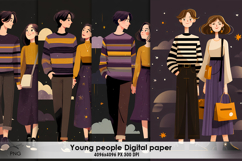 Young people digital paper Product Image 1
