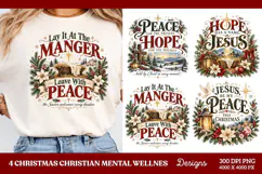 4 Christian Anxiety Quote PNG Designs, 4 Christmas Faith and Product Image 1