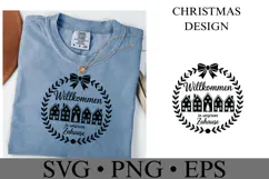 Willkommen in Unserem Zuhause Svg | Christmas | Shirt Svg Product Image 1