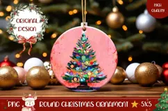 Art Christmas Tree Ornament PNG, Winter Tree Ornament Product Image 1