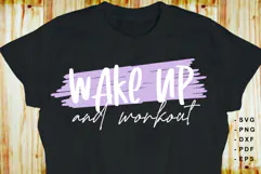 Wake up and workout, GYM SVG, Fitness Motivational Quotes Product Image 2