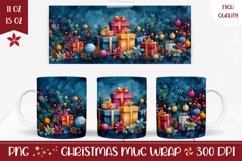 Christmas Presents Mug Wrap Design, Christmas Coffee Mug Product Image 1