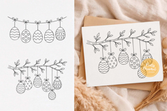 Easter Egg svg, Easter svg, Easter eggs hang on a branch Product Image 1