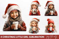 Christmas Little Girl Sublimation PNG Product Image 1