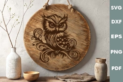 Owl SVG, Cutting board laser file Product Image 1