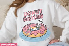 Donut disturb PNG, Funny Skeleton Sublimation PNG Product Image 2
