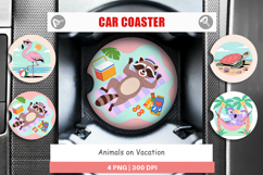 Car Coaster Vacation Animals Product Image 1