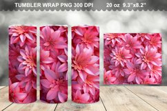 Pink 3D Flowers Tumbler Wrap Design Product Image 1