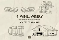 Wine and winery Svg Png Eps Product Image 1