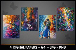 4 Painting Acrylic Digital Papers I Junk Journal Product Image 2