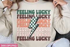 Feeling Lucky PNG, Groovy ST Patricks Sublimation PNG Product Image 2