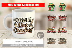 Sarcastic Santa Quotes Mug Wrap Product Image 1