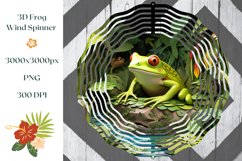 3D Frog Wind Spinner Design, 3D Summer Sublimation Product Image 1