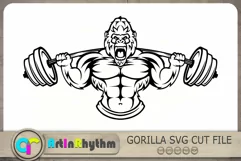 Gorilla Weight Lifting Svg, Bodybuilding Svg, Gorilla Svg Product Image 1