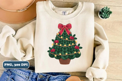 Crochet Yarn Christmas Tree PNG, Christmas tree PNG Product Image 1