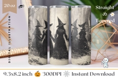 Vintage Witches Tumbler, Cartoon Witch Tumbler Wrap Product Image 1