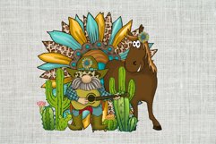 gnome Cowboy Sublimation, Western bundle, Sunflower Boho Product Image 16