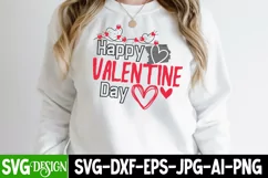 Happy Valentine Day SVG Cut File,Happy Valentines Day SVG Product Image 2
