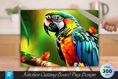 Neotropical Parrots Bird Cutting Board Sublimation Design Product Image 1