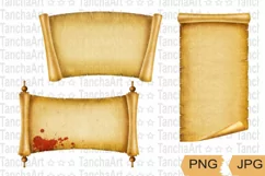 Old Paper Scroll Background png, jpg Vintage papers 300 dpi Product Image 1