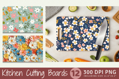 Springtime Blooms Cutting Boards sublimation Design Product Image 1
