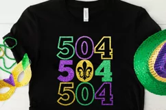 504 Mardi Gras SVG, Mardi Gras Svg, 504 Svg, Fat Tuesday Svg Product Image 2