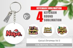 Cynical Christmas Phrases Keychain Product Image 1
