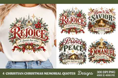 4 Christian Christmas PNG Designs, 4 Nativity Scripture PNG Product Image 1
