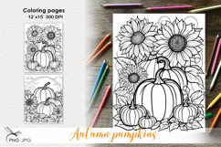 Autumn pupkins|Coloring page Product Image 1