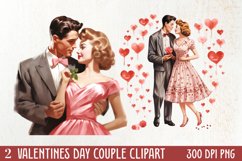 Valentines Day Couple Clipart, Valentines Clipart Product Image 2